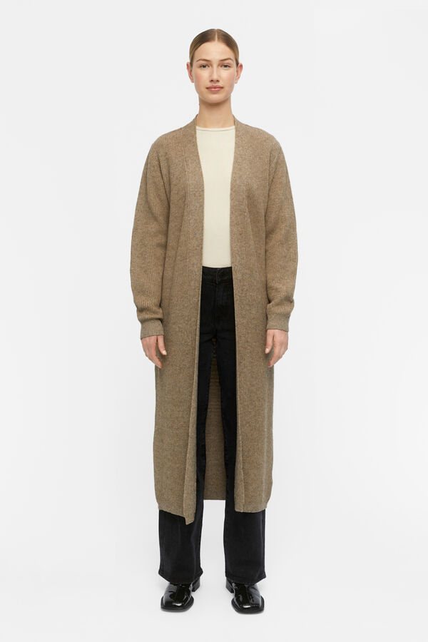 Object Long jersey-knit cardigan Grey