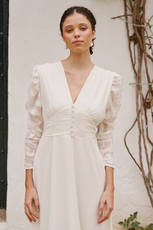 Cortefiel Vestido de novia Lirio Blanco