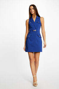 Cortefiel Straight dress with metal embellishment Blue