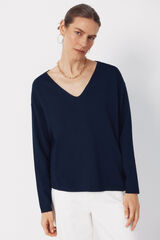 Cortefiel V-neck jumper Navy