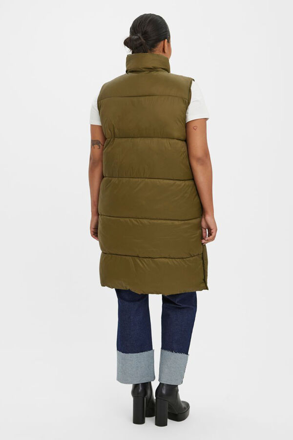 Cortefiel Curve quilted gilet Green