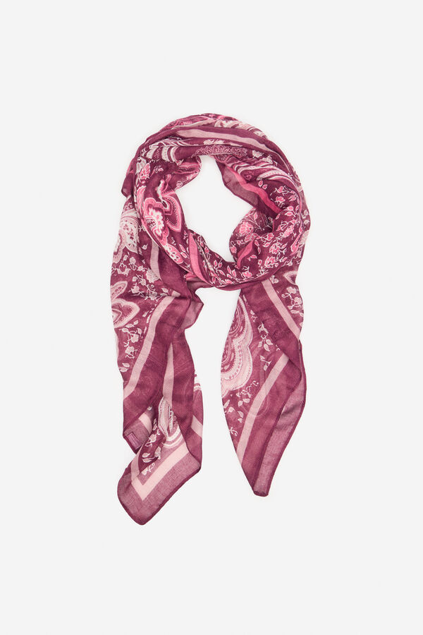 Cortefiel Ethnic print scarf Purple