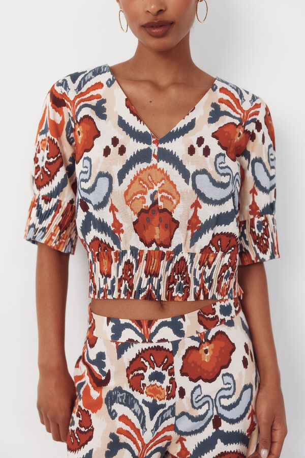 Cortefiel Printed blouse Multicolour