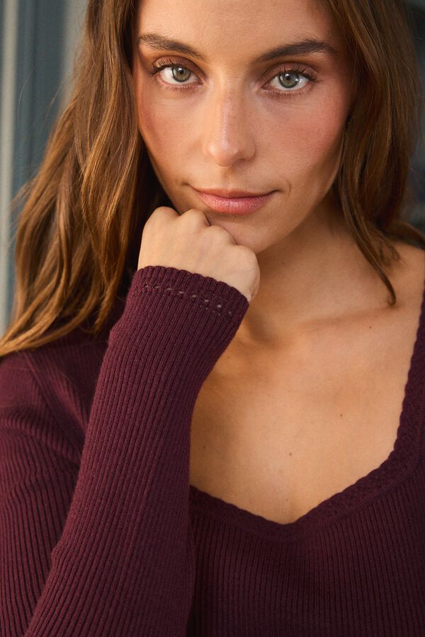 Pol&iacute;n Et Moi Zeneida knit top Maroon