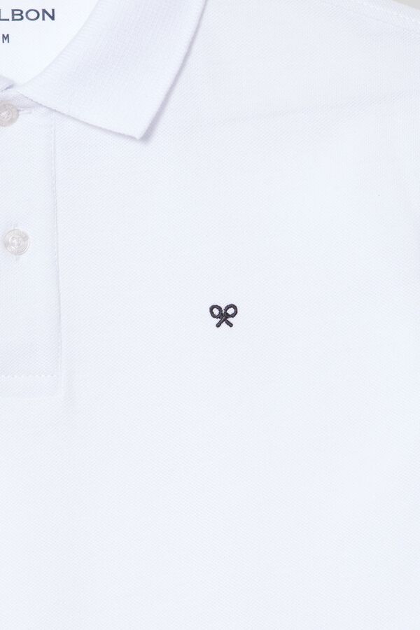 Silbon White trend polo shirt White