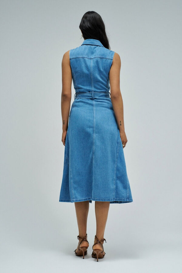 Salsa Jeans Vestido midi lightdenim Azul