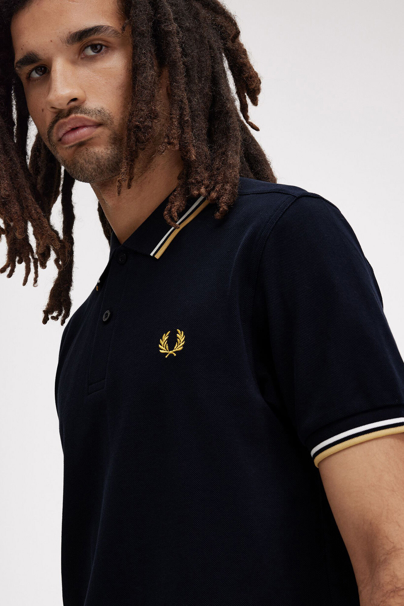 Fred Perry Polo com acabamento em duas listras