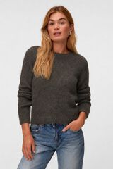 Vero Moda Camisola de malha fofa Castanho