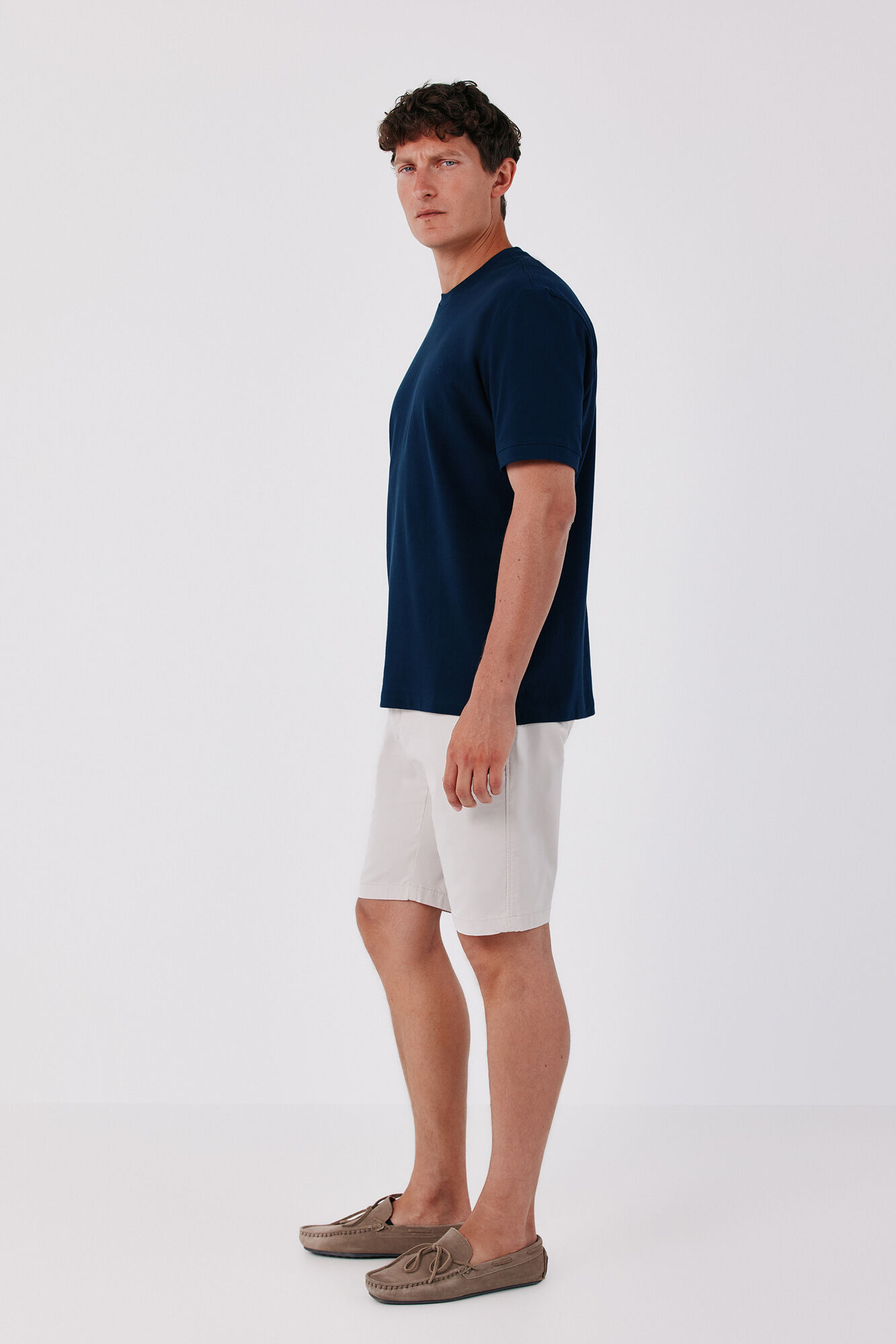 Cortefiel Piqu&eacute; fabric basic T-shirt