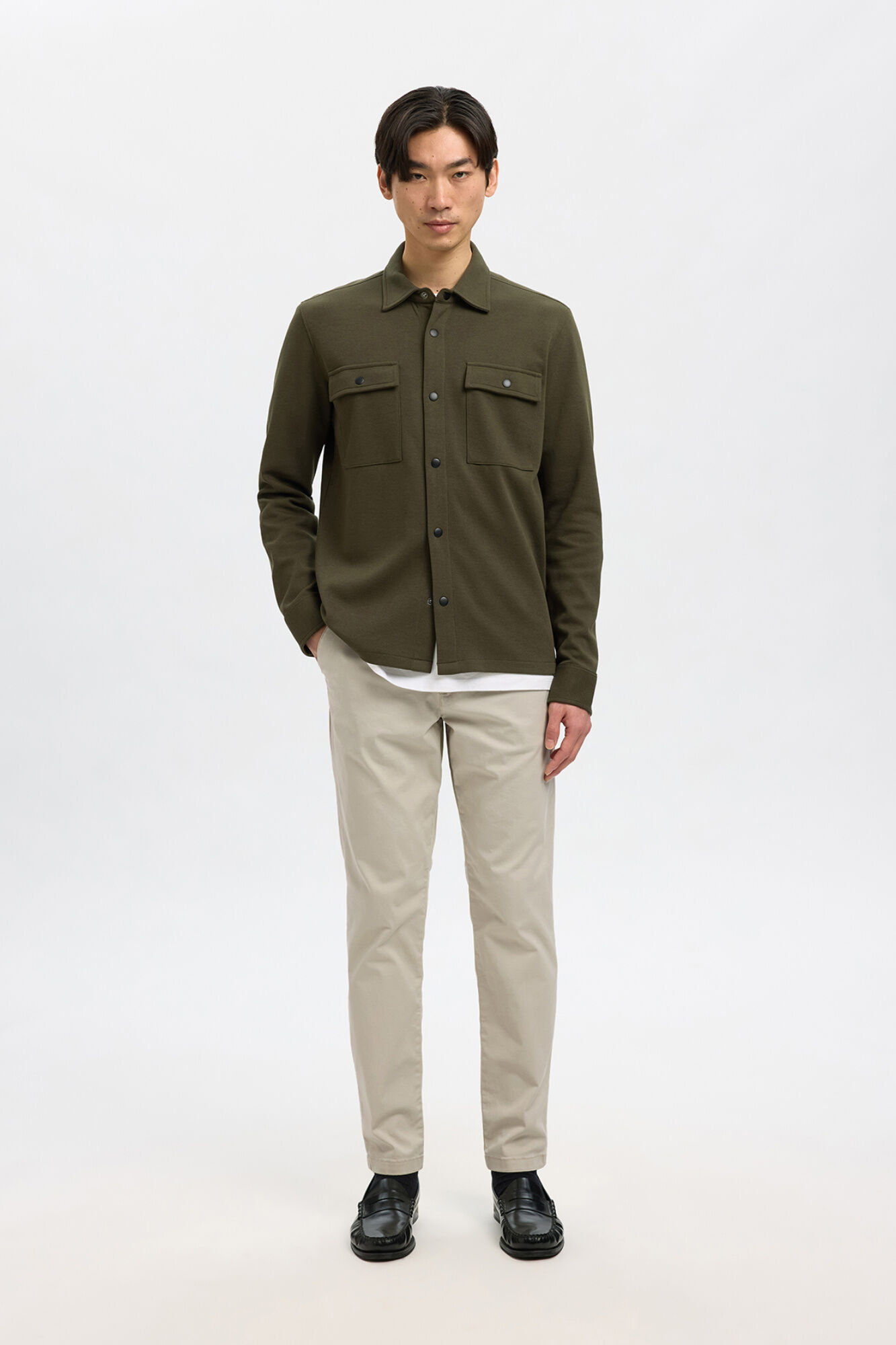 Selected Cal&ccedil;as chino para homem slim fit