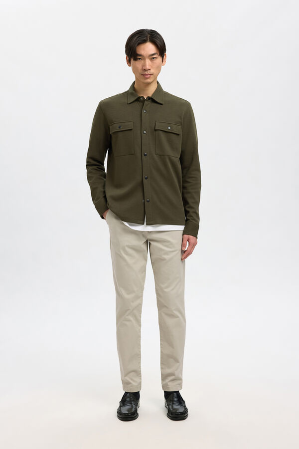 Selected Men's slim fit chinos Beige