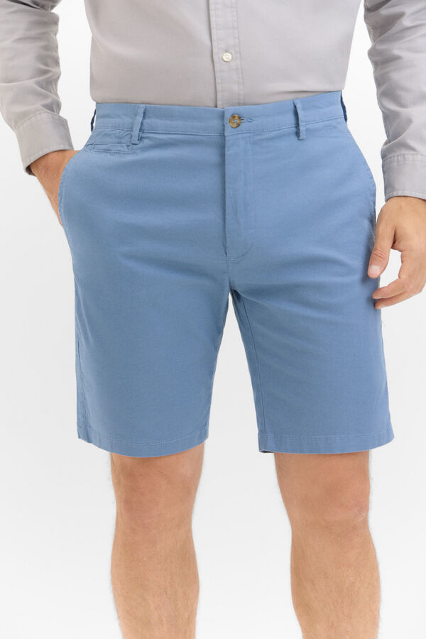 Cortefiel Printed chino Bermuda shorts Blue