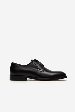 Cortefiel Plain lace-up shoe Black