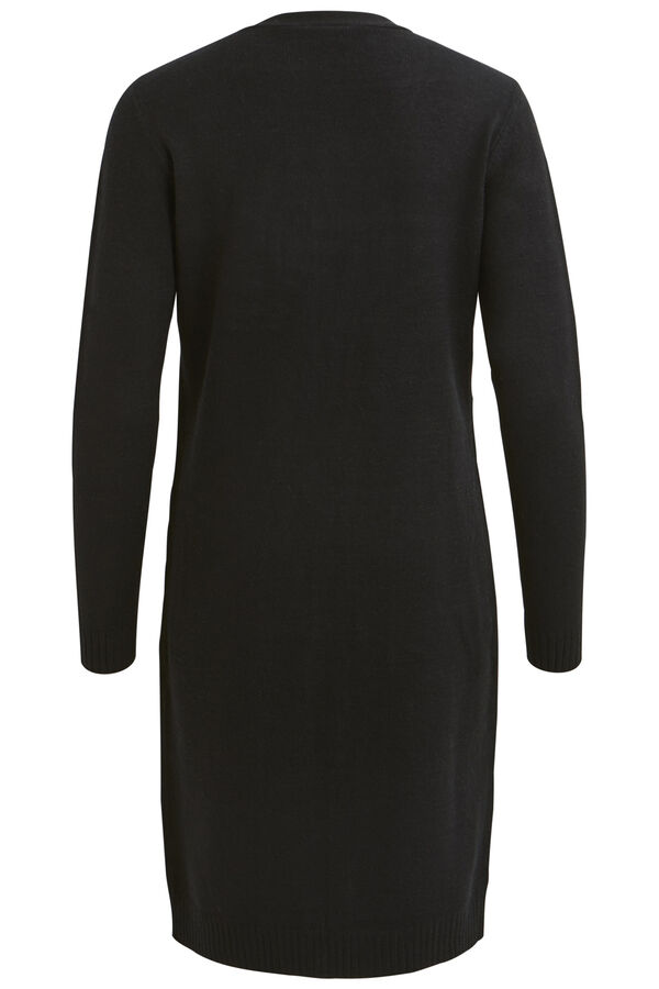 Vila C&aacute;rdigan de mujer de manga larga con bolsillos Negro