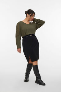 Vero Moda Curve Saia curta com cinto, tamanho grande, l