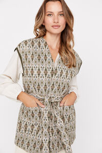 Cortefiel Printed quilted vest Multicolour