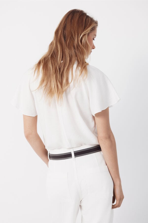 Cortefiel Raglan sleeve blouse Ivory