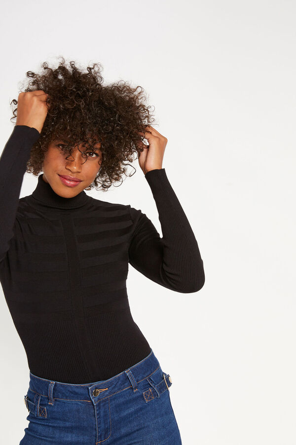 Morgan Long-sleeved turtleneck jumper Black