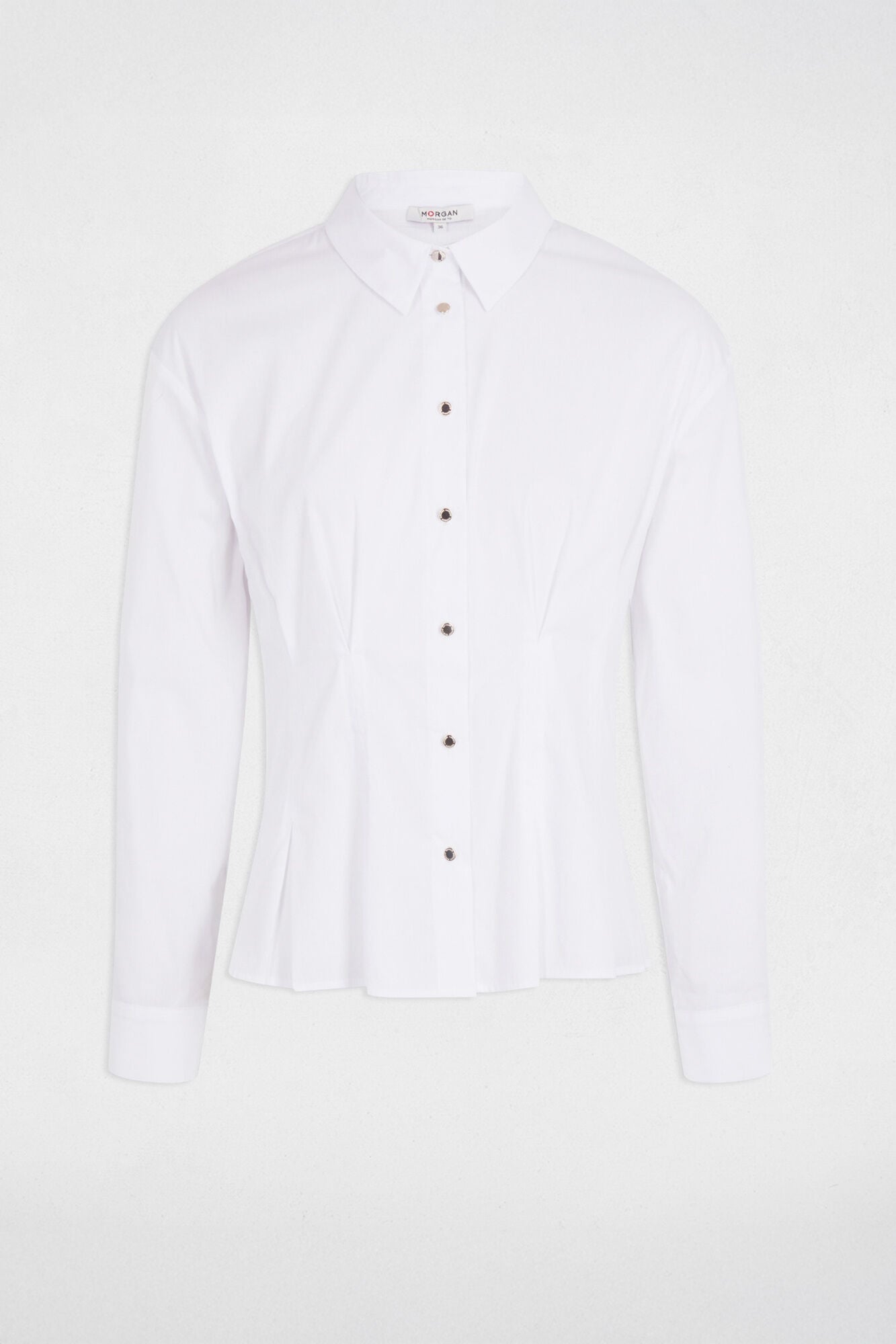 Morgan Camisa cintada gola de aba
