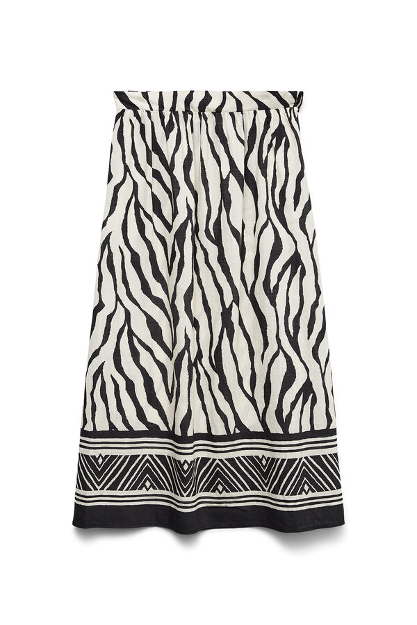Vero Moda Printed ankle skirt Black