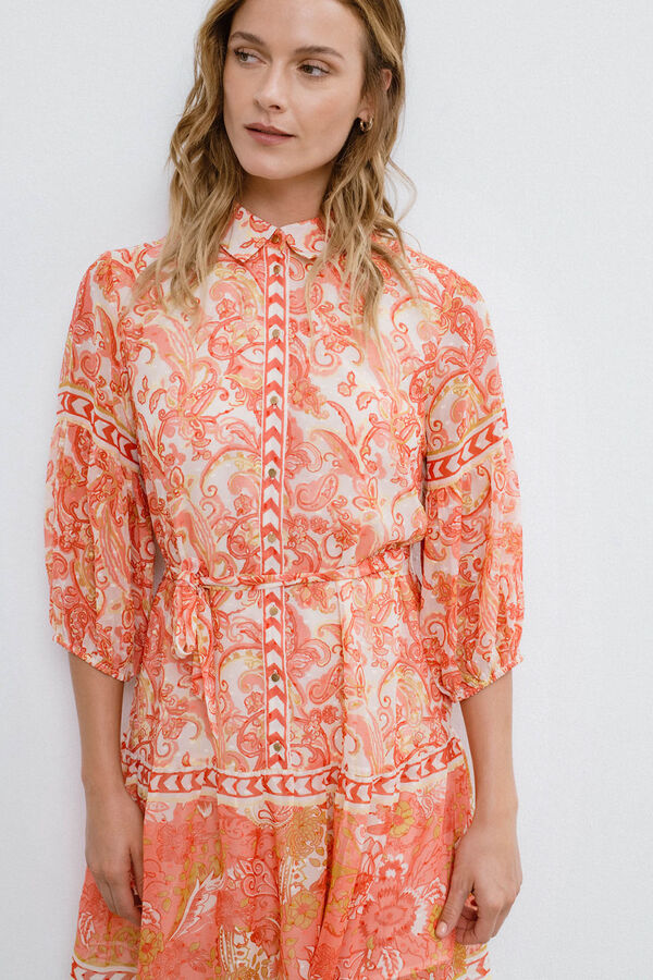 Vila Vestido curto camiseiro Multicolorido