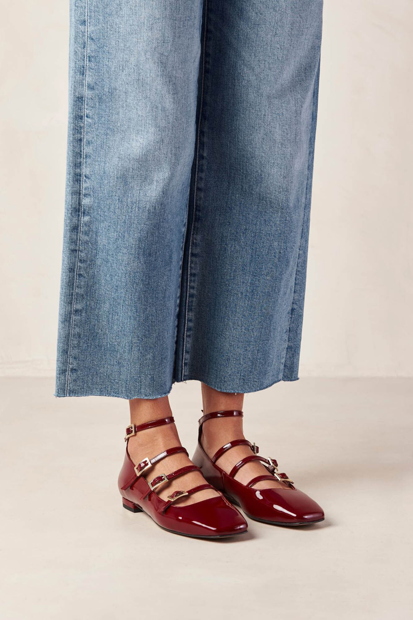 Burgundy 2025 ballet flats