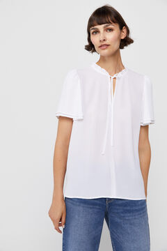 Cortefiel Sustainable fabric blouse White