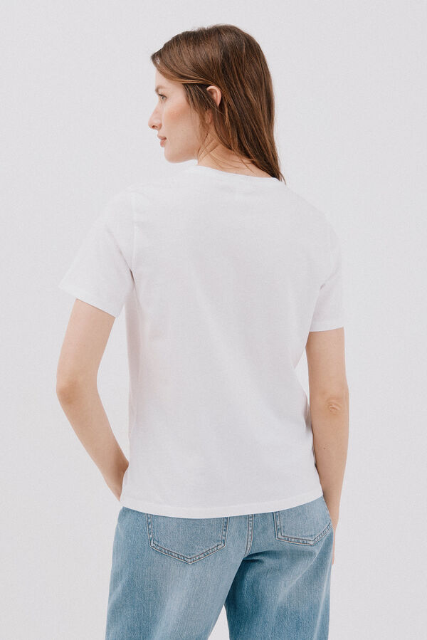 Cortefiel Camiseta com estampado posicional Impressão