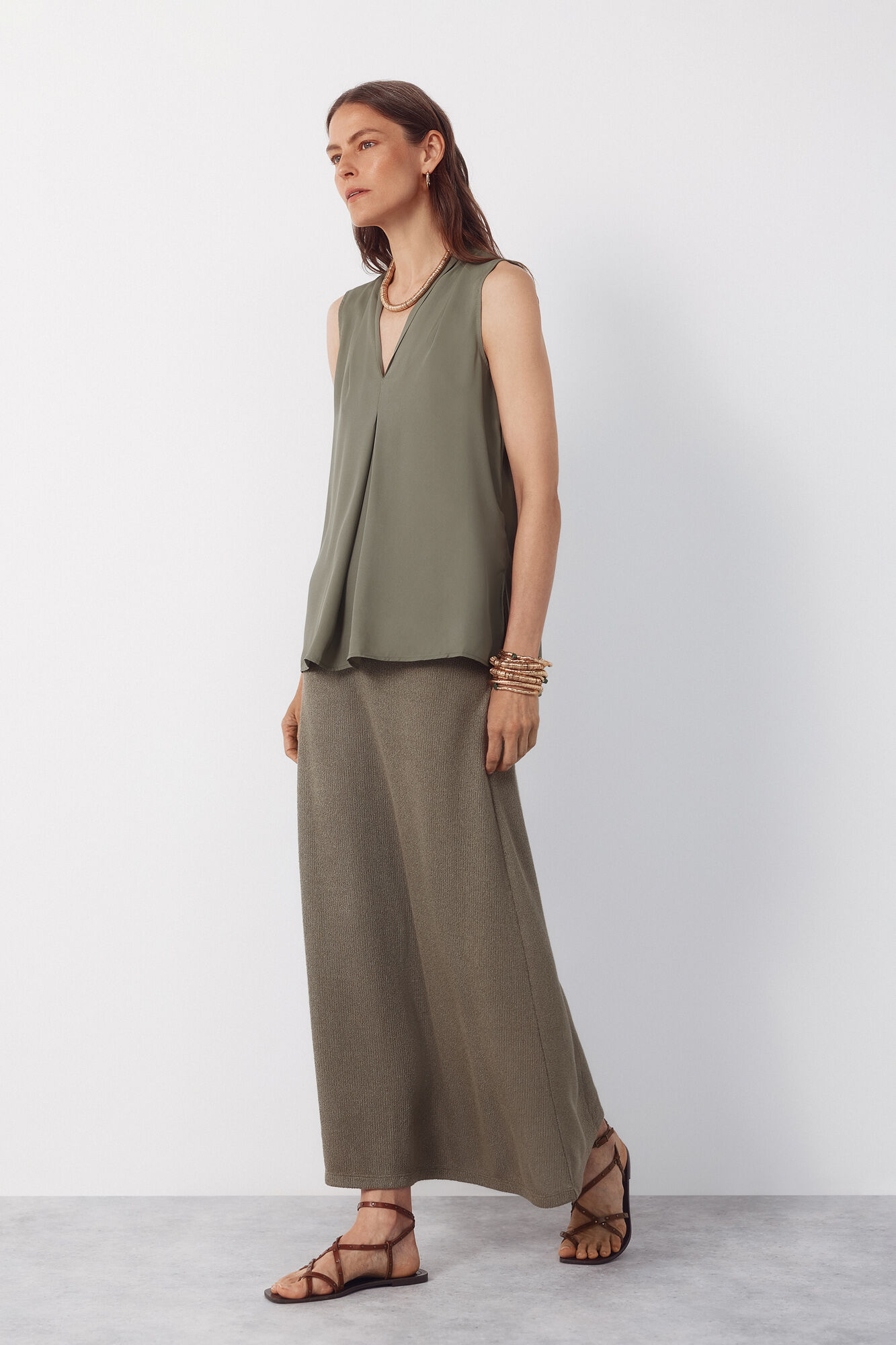 Cortefiel Blusa fluida pliegue