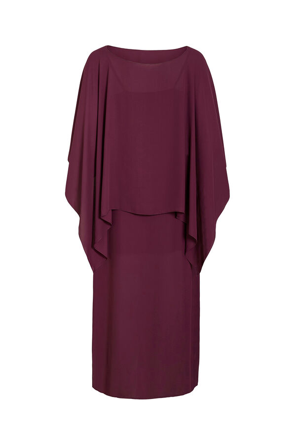 Vila Vestido de chiffon com capa Granada