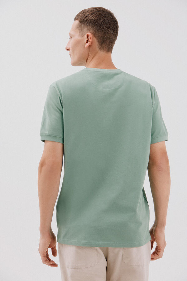 Cortefiel T-shirt básica piqué Verde