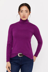 Cortefiel Fine knit jumper Purple
