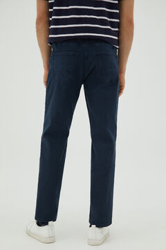 Cortefiel 5-pocket regular fit Coolmax colour trousers Navy