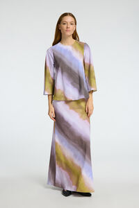 Selected Femme Saia Midi Tie Dye confeccionada em viscose