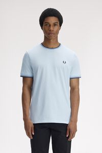 Fred Perry T-shirt com debruado com duas riscas