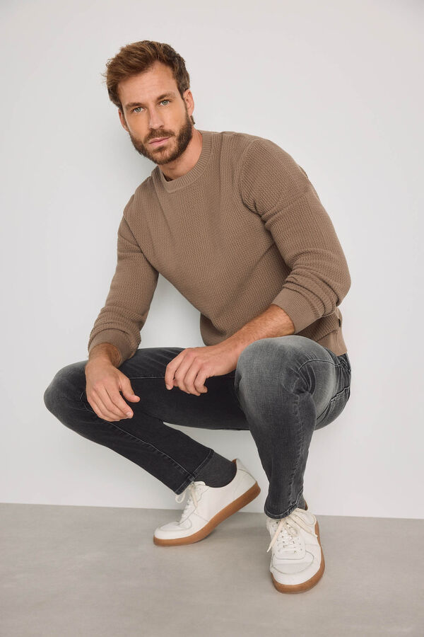 Jack & Jones Camisola regular em algod&atilde;o org&acirc;nico Cinzento