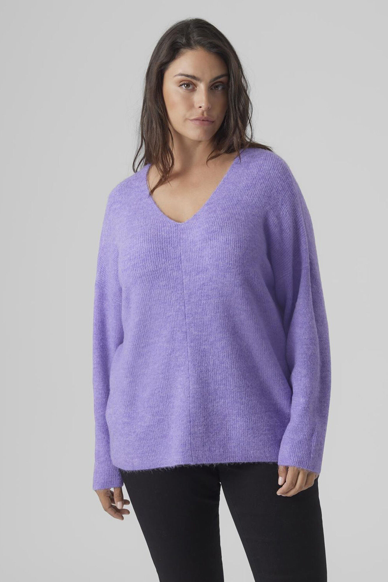Plus size v neck jumpers cheap