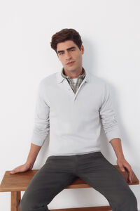 Cortefiel Long sleeve sleeve cotton polo shirt jersey