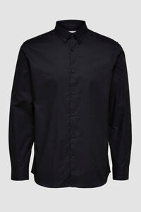 Cortefiel Long-sleeved shirt Black