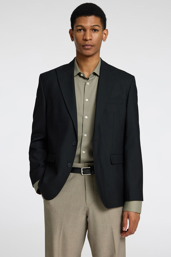 Selected Camisa social slim fit Cinzento