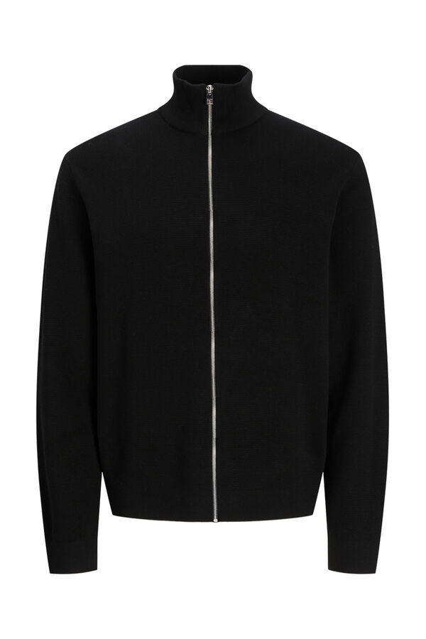 Jack & Jones Casaco de malha de malha estruturada Preto