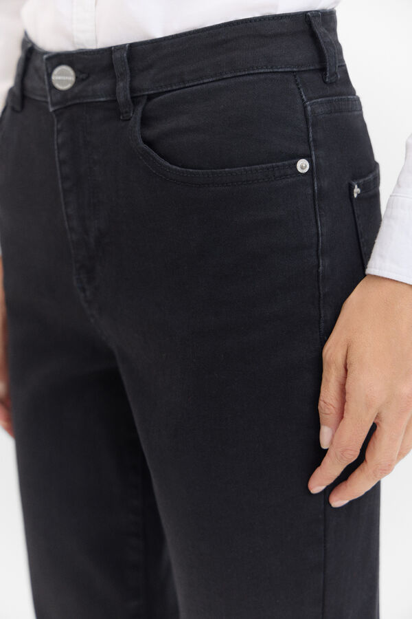 Cortefiel Pantalones vaqueros Mom Negro