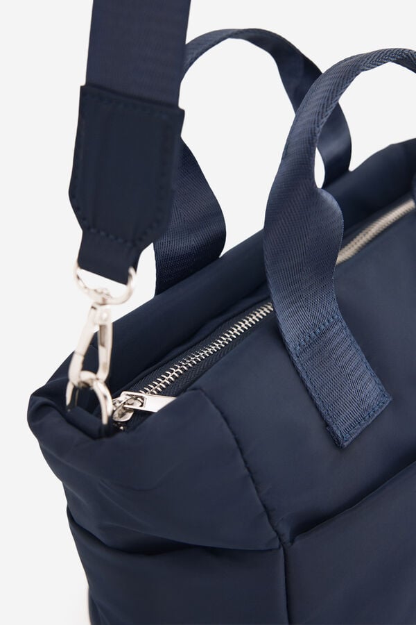 Cortefiel Medium nylon bag Blue
