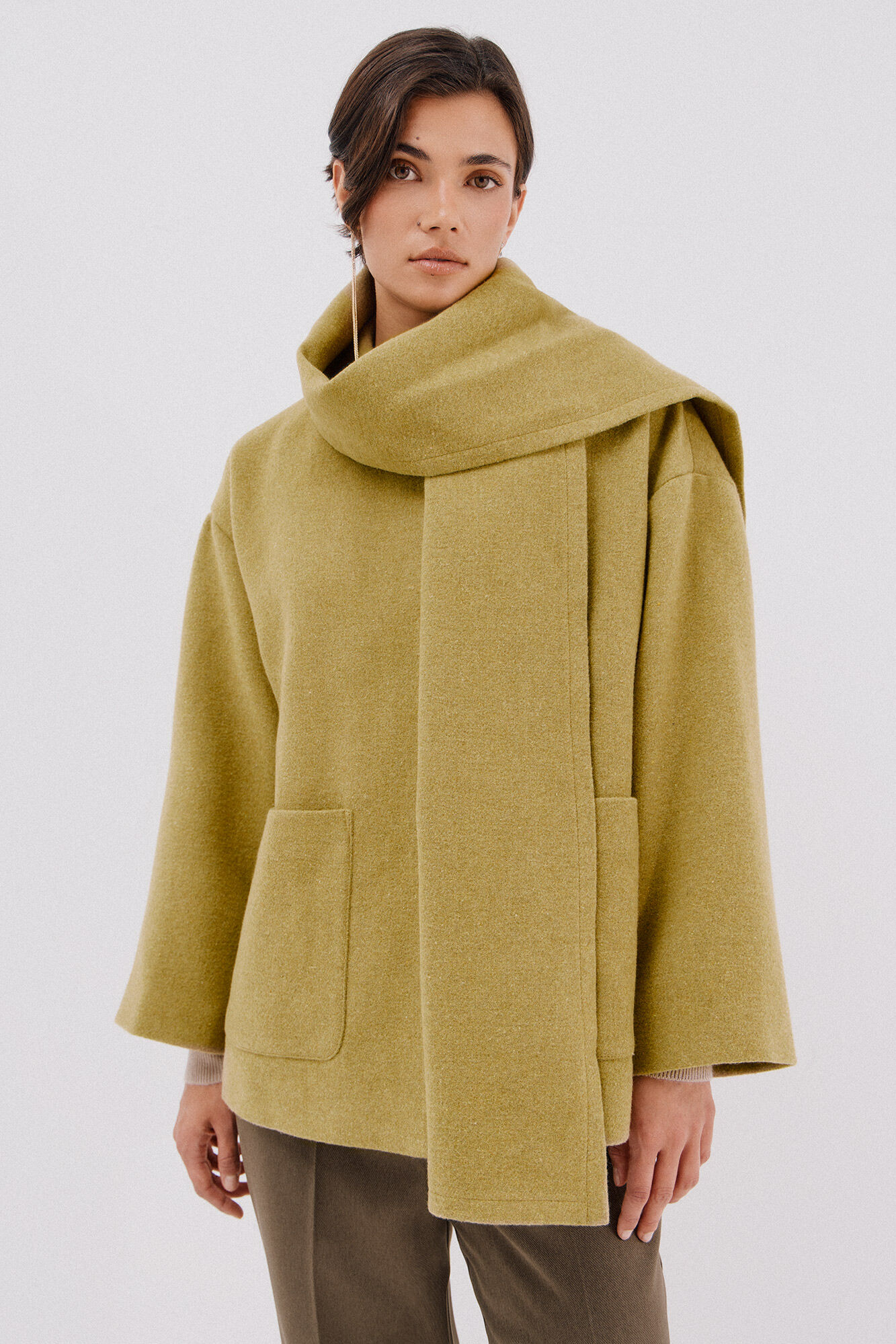 Cortefiel Coat with detachable scarf