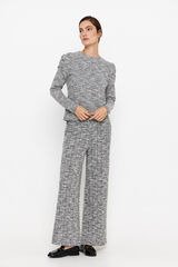 Cortefiel Jersey-knit trousers Printed grey