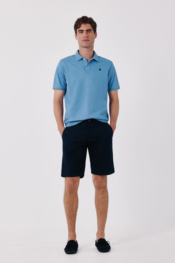 Cortefiel Basic regular Bermuda shorts Navy