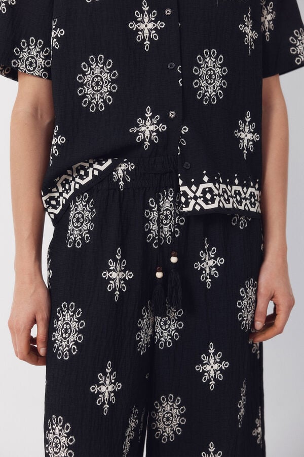 Cortefiel Cal&ccedil;as estampadas Azul