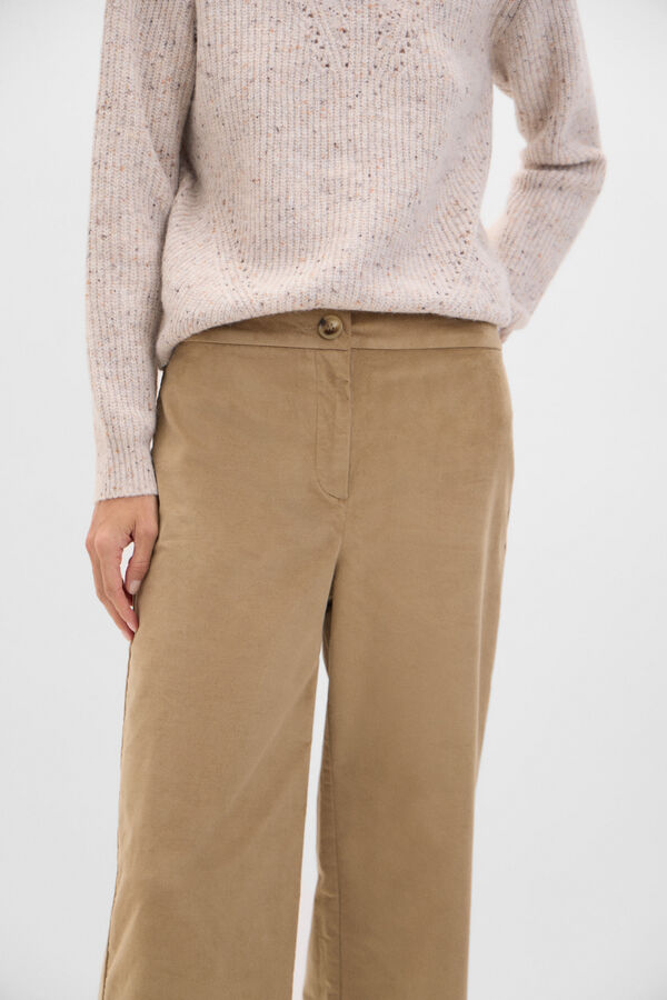 Cortefiel Velvetón marin trousers Beige