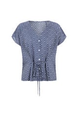Cortefiel Printed blouse Printed blue