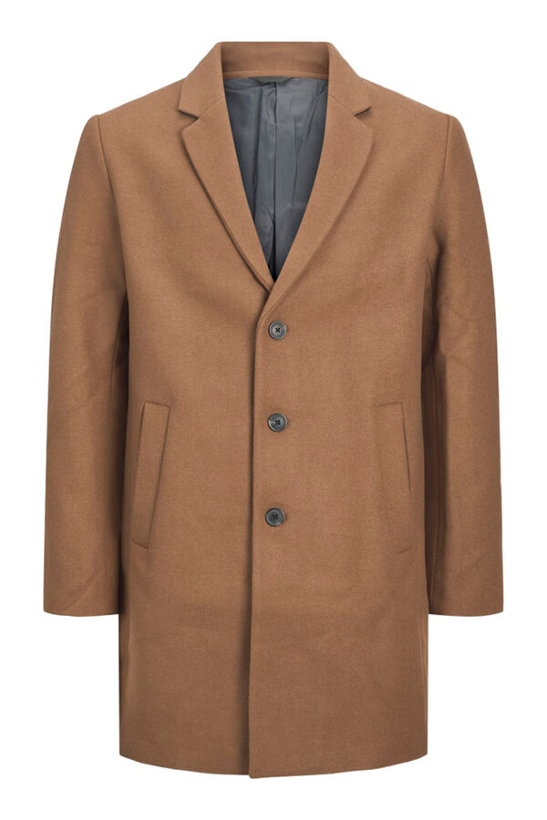 Cortefiel Lapel collar coat Brown